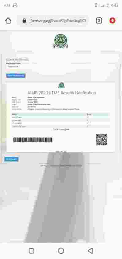 Check your Jamb result here